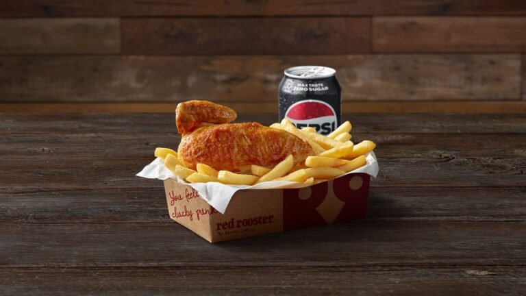 Half Chicken Combo…$16.95 – 3706kJ